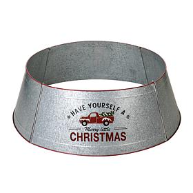 Glitzhome 40.5" D Christmas Galvanized Metal Truck Tree Collar