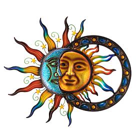 Glitzhome Metal Sun and Moon Wall Décor