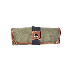 GLOBAL ART Canvas Pencil Roll-Up Olive