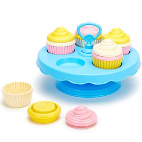 Green Toys Cupcake Set - 100% Recycled Plastic Play Treats