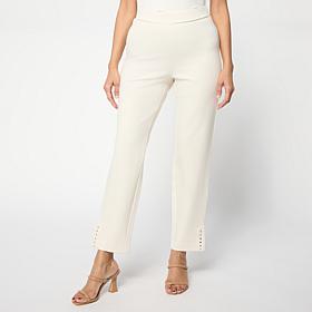 Grey by Jhoan Sebastian Double Knit Ankle Pant with Metal Studs