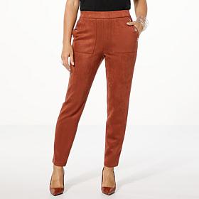 GREY by Jhoan Sebastian Grey Bonded Faux Suede Pull-On Pant