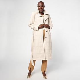 Grey by Jhoan Sebastian Grey Faux Leather Trench Coat