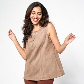 Grey by Jhoan Sebastian Grey Faux Suede Top