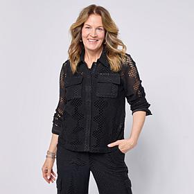 Grey by Jhoan Sebastian Grey Long-Sleeve Crochet Jacket