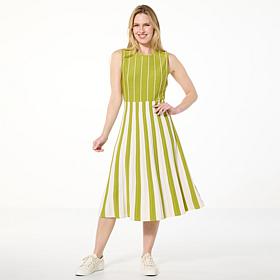 GREY by Jhoan Sebastian Grey Pleated Knit Dress