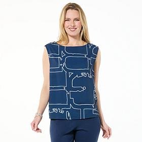 GREY by Jhoan Sebastian Grey Stretch Crepe Twill Sleeveless Top