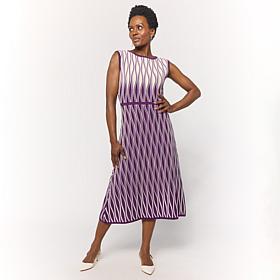 Greyby Jhoan Sebastian Ottoman Diamond Pattern Knit Dress