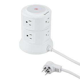 Griffin 10-Port Swivel Table Tower Surge Protector w/Wireless Charging