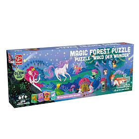 Hape Giant Glow-In-The-Dark Puzzle Magic Forest, 200 Pieces