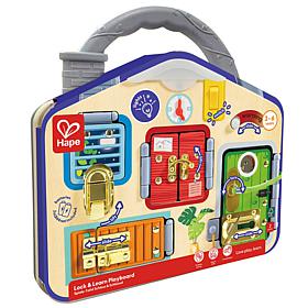 Hape: Lock & Learn Playboard - Moving Parts, Fine Motor Skills