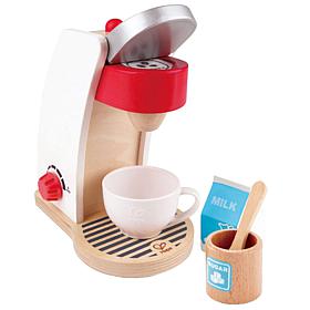 Hape My Coffee Machine - 6 Piece Wooden Kitchen Playset, White