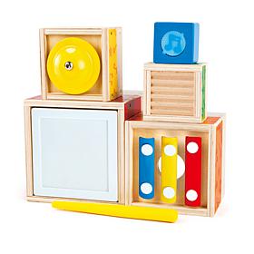 Hape Odyssey Stacking Music Set - Colorful 6 Piece Musical Box Toy