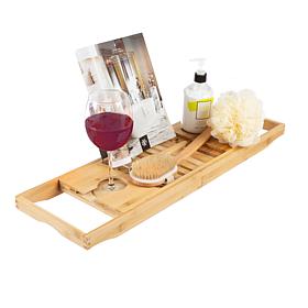 Hastings Home Bamboo Bath Caddy - Natural Wood Bathtub Tray