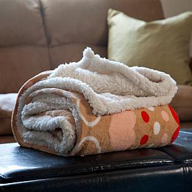 Hastings Home Fleece Sherpa Blanket Throw