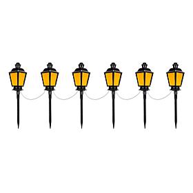 Haunted Hill Farm 1-Ft. Lantern Stakes with Lights, Set of 6