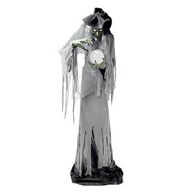 Haunted Hill Farm 9.8-Ft. Towering Witch with Magic Ball Animatronic