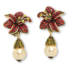 Heidi Daus Alluring Amaryllis Crystal Drop Earrings