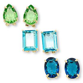 Heidi Daus Alta Moda Earring 3-pair Stud Earrings Set