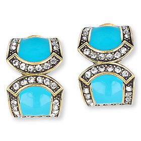 Heidi Daus Bar Harbor Crystal and Enamel Earrings