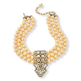 Heidi Daus Champagne Cocktail Crystal-Accented 16" Beaded Necklace