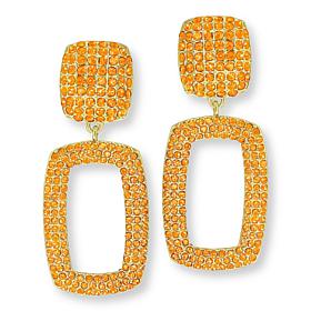 Heidi Daus Crystal Window Pane Stud Earrings