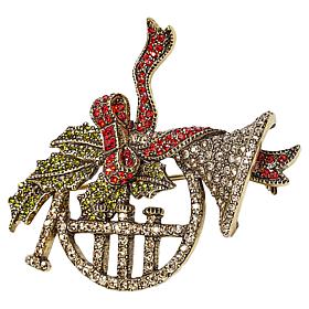 Heidi Daus Fabulous French Horn Multi-Color Crystal Pin
