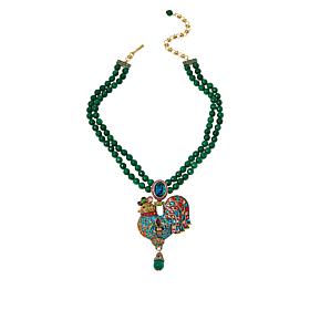 Heidi Daus "Rule the Roost" Crystal Beaded Drop Necklace