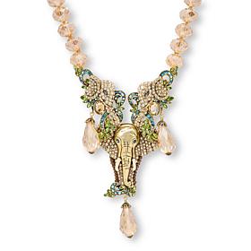 Heidi Daus Three's a Charm Crystal Elephant Necklace