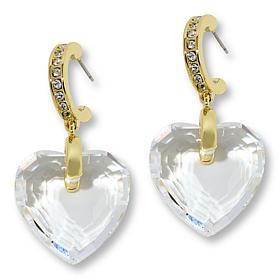 Heidi Daus Winter Heart Pavé Crystal Drop Earrings