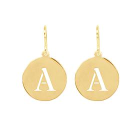 Heights Jewelers Plated Sterling Silver Personalized Disc Earrings