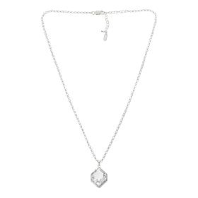 Herkimer Mines "Diamond" Quartz and Gem Hexagon Halo Drop Necklace
