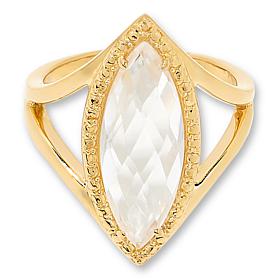 Herkimer Mines "Diamond" Quartz Marquise Briolette Ring
