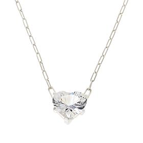 Herkimer Mines "Have My Heart" Faceted "Diamond" Quartz Necklace