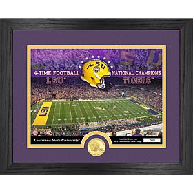 Highland Mint LSU Tigers 4 Football National Championships Photo Mint