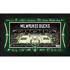 Highland Mint Milwaukee Bucks Signature Court Limited Edition Print