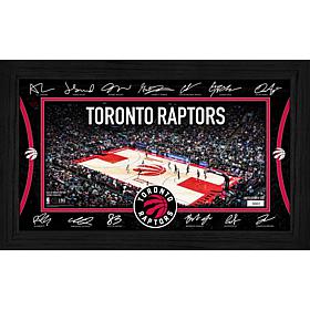 Highland Mint Toronto Raptors Signature Court Print in Wood Frame