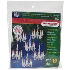Holiday Beaded Ornament Kit - Christmas Chandeliers, Makes 12