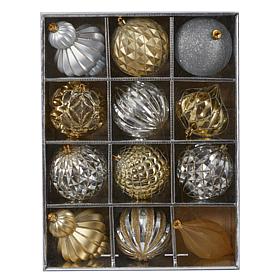 Holiday Lux Shatterproof, 12 Count Christmas Tree Ornament Set, 100...