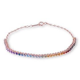 House of Ellure Multigemstone Rainbow Tennis Bracelet