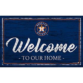 Houston Astros Team Color Welcome Sign - 11x19"