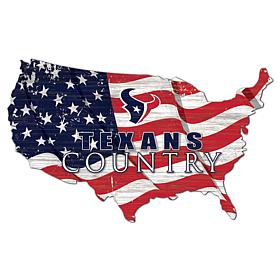 Houston Texans USA Shape Flag Cutout 
