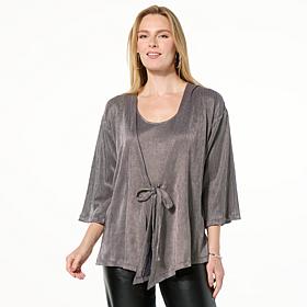 HUE 2-piece Shimmer Wrap and Tank Set