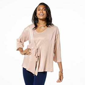 HUE 2-piece Shimmer Wrap and Tank Set