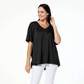 HUE All-Day Comfy Knit Oversized Boyfriend Tee