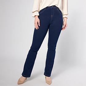 HUE Classic Stretch Denim Baby Bootcut Pant