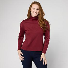 HUE Cotton Jersey Long-Sleeve Turtleneck Top