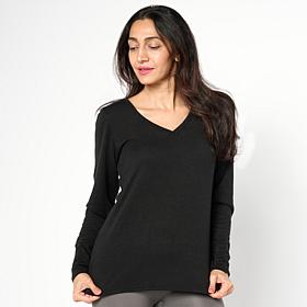 HUE Luscious Long Sleeve V-neck Tee