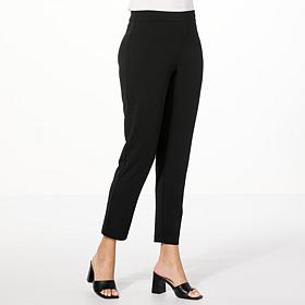 IMAN Global Chic Crepe Knit Slim Leg Ankle Pant