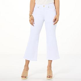 IMAN Global Chic Perfect Fit 360 Denim Wide-Leg Crop Jean
